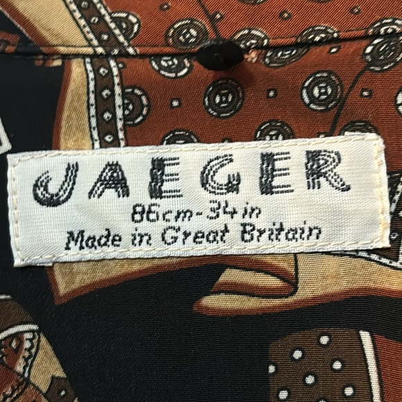 VTG Jaeger faux silk button down - Picture 3 of 5